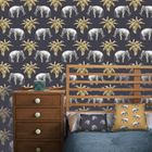 Elephant and Palm Tree