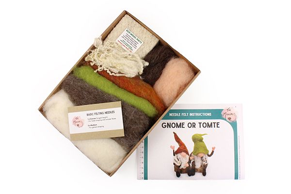 Gnome or Tomte Needle Felt Kit - makes 2