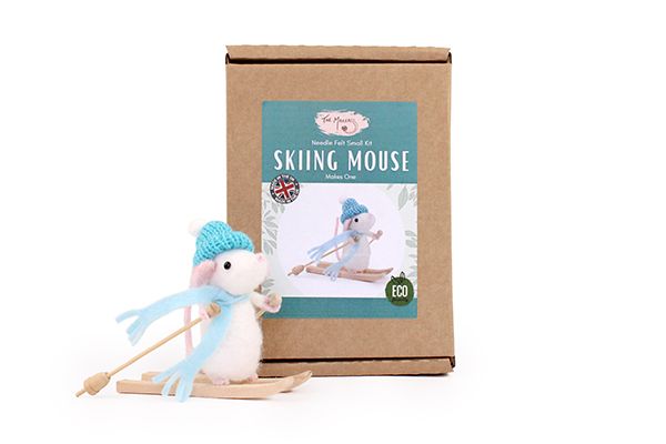 Skiing Mouse Needle Felt Kit