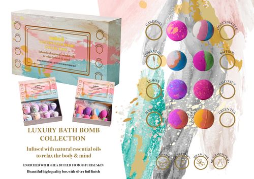 Luxury bath bomb gift set