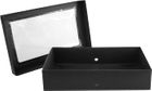 Pack of 12 Black Kraft Box with Clear Lid and Satin Ribbon