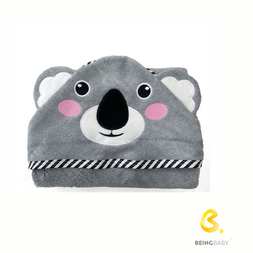Luxury Bamboo Hooded Koala Towel and Face-cloth Set
