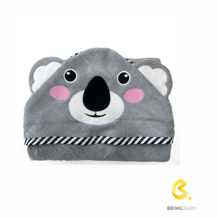Luxury Bamboo Hooded Koala Towel and Face-cloth Set