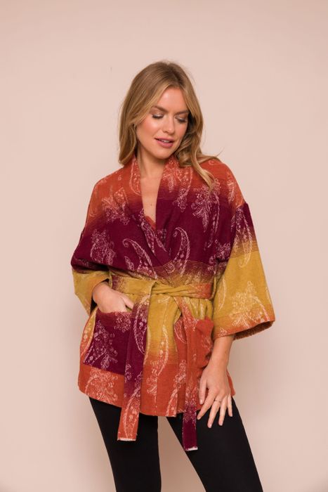 KINLY PRINTED BLANKET JACKET