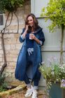 TANYA STRETCH DENIM OVERSIZE LONG JACKET