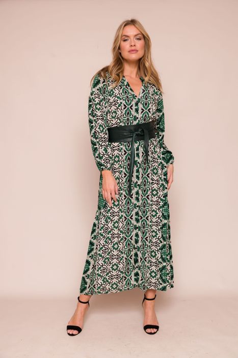 KENZIE PRINTED DRESS WITH SIDE POCKETS