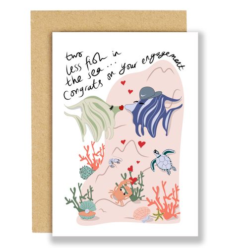 Two fish engagement card