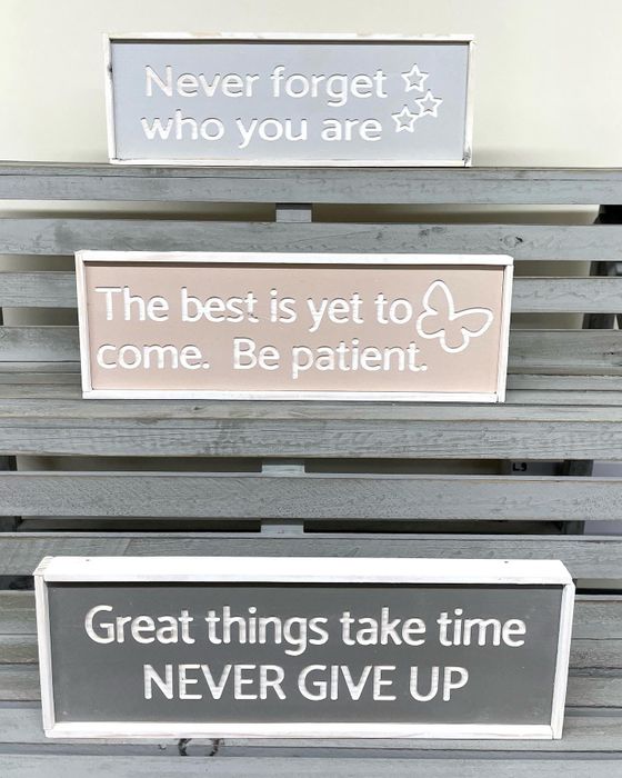 Plaques with contrasting surround