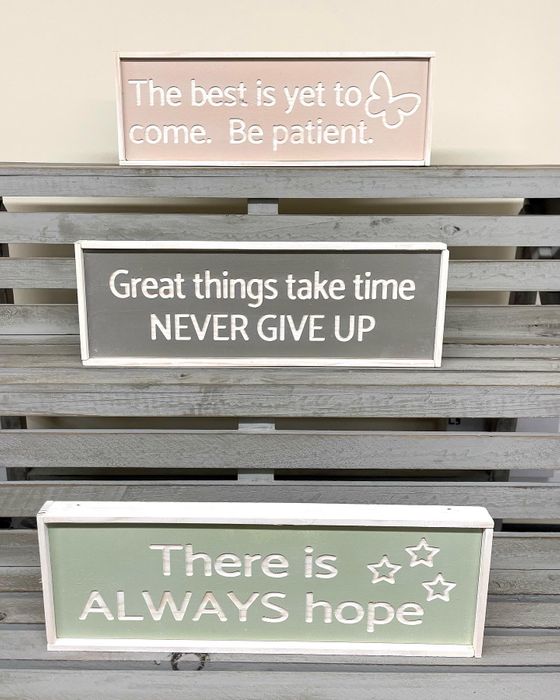 Plaques with contrasting surround