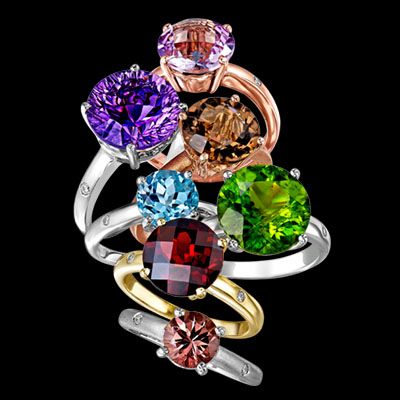 Multi gemstone ring