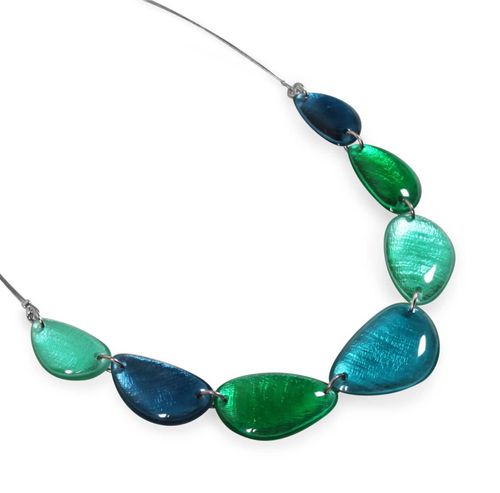 Pebble Triangle Necklace
