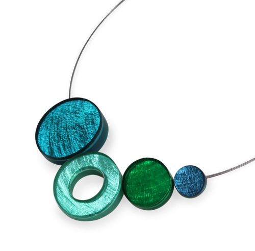 Eclectic Shell Circles Necklace