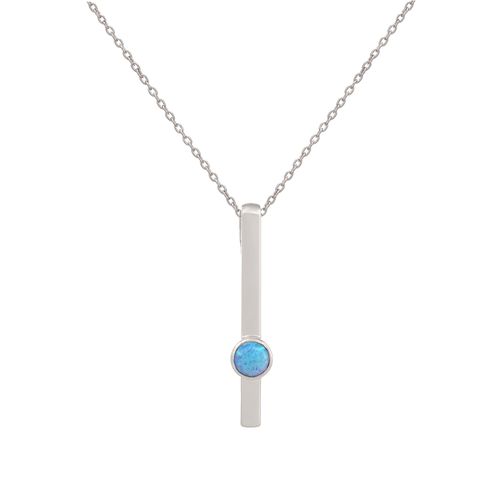 Opal Bar Pendant