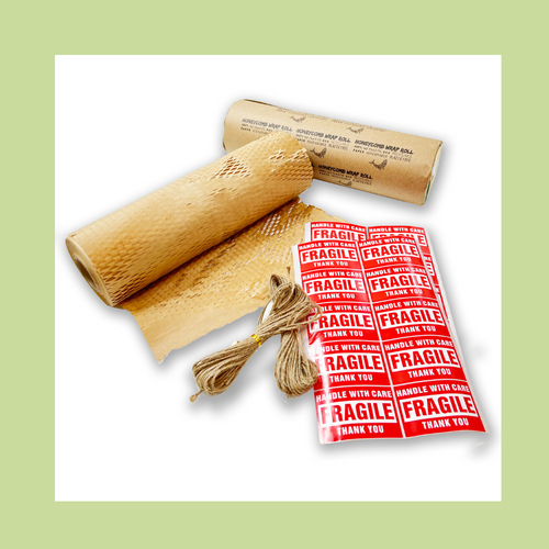 Eco-Friendly Protective Packaging - Small Honeycomb Paper Roll