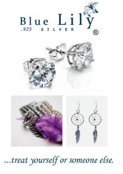 Blue lily 925 deals silver