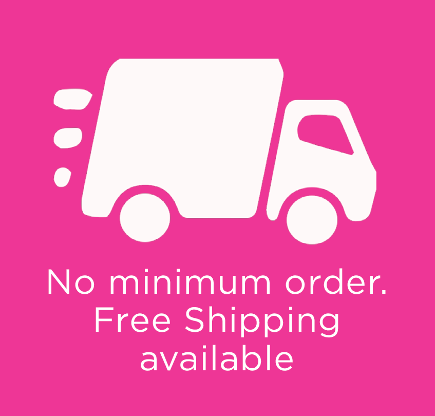 No Minimum Order and Free Shipping