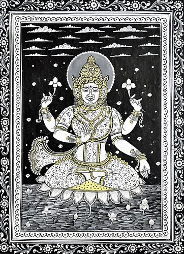 INDIAN PATTCHITRA ART IN MONOCHROME