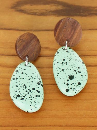 Speckled Resin Earrings