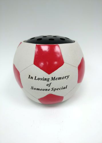 Football Memorial grave vase