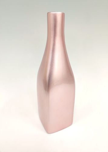 Ceramic pink  pearlized vase