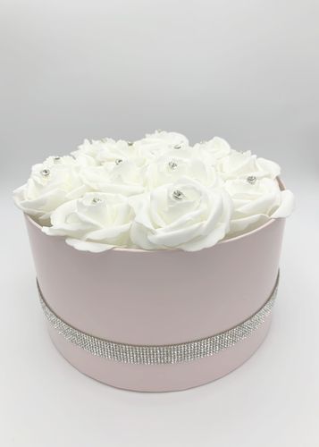 Hat box with diamante flowers