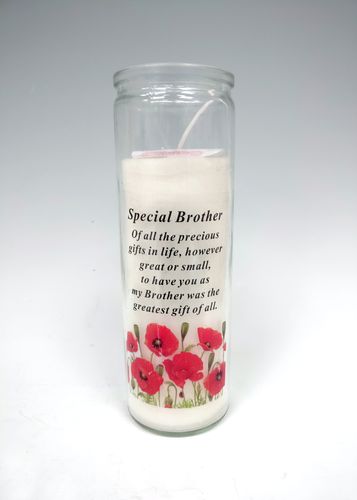 Memorial grave candle