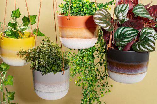 Mojave Dip Glaze Hanging Planters