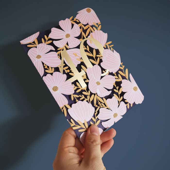 Blossom original paper cut card