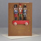 Wooden ornament xmas cards