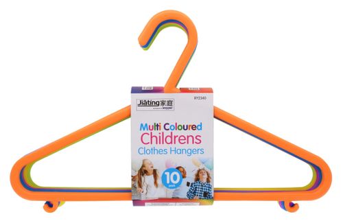 CHILDREN CLOTHES HANGERS ASSORTED 10 PC