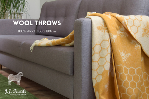 Wool Throws with Fringe