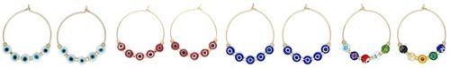 Evil eyes hoop earrings