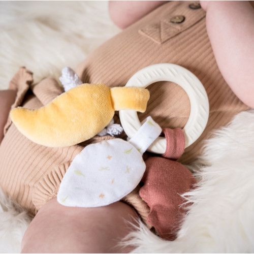 Tikiri Organic Rubber & Cotton Baby Teething Toys