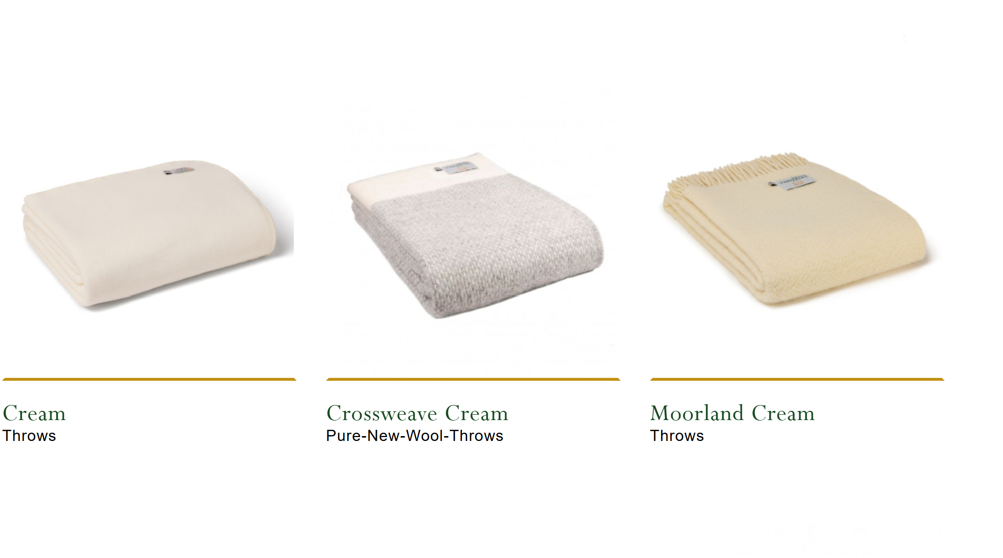 cream throws