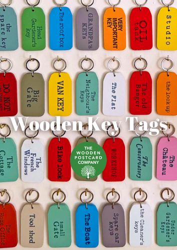 WOODEN KEY TAGS
