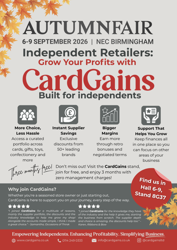 CardGains at Autumn Fair 2026