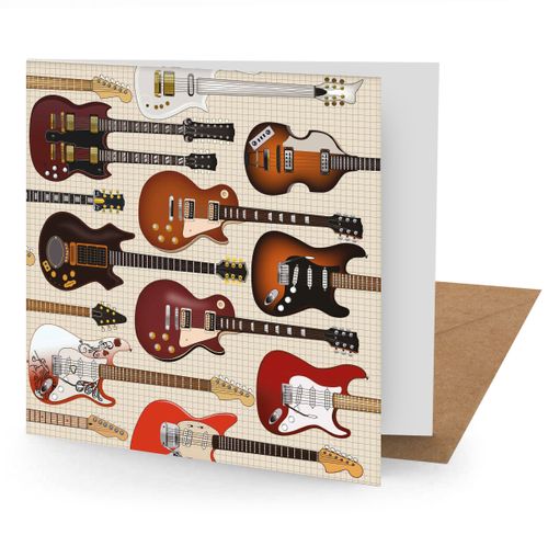 Guitars Greetings Card