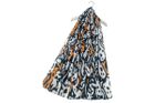 Scary Ghost Face Halloween Print Frayed Scarf