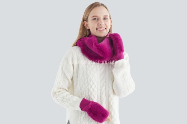 Faux Fur Matching Set - Magenta