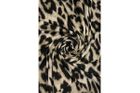 Soft Leopard Print Frayed Wool Scarf / Shawl