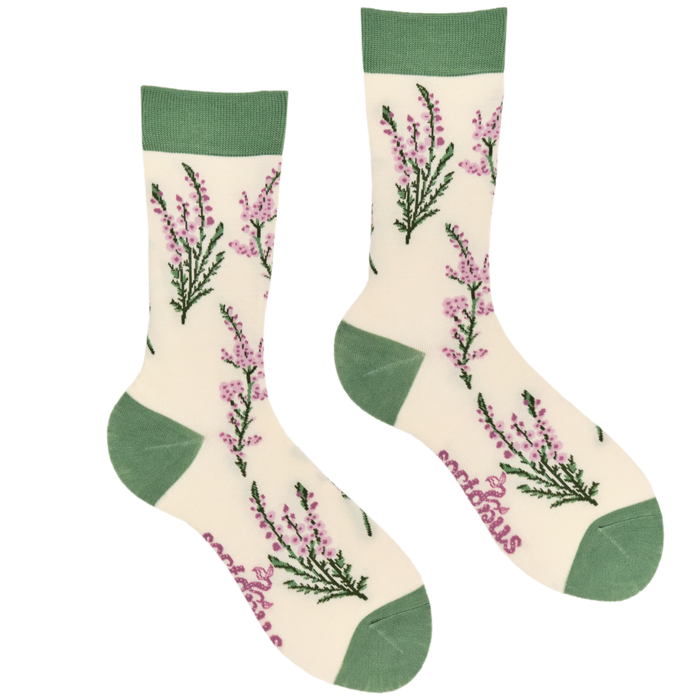 Heather Bamboo Floral Socks