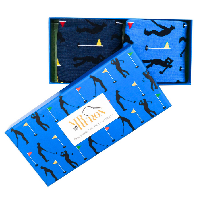 BH016 Mr Heron Golfers Socks Box