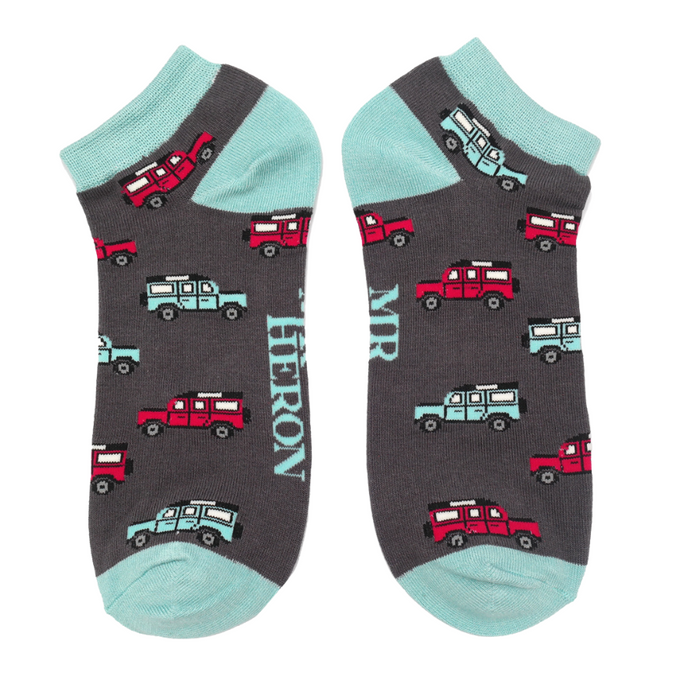 MHT011 Men's Jeep Trainer Socks Charcoal