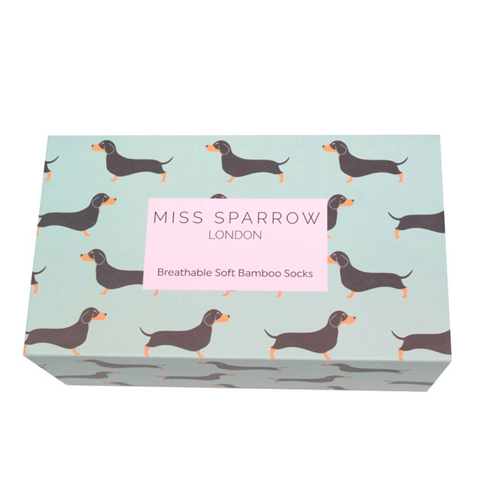 BS009 Little Sausage Dogs Socks Box