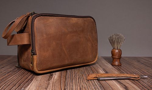 Genuine Leather Wash Bags