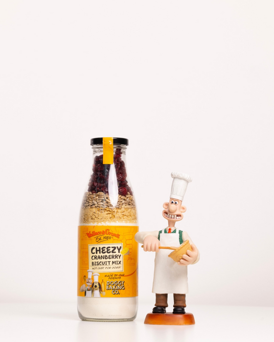 Wallace & Gromit Cheezy Cranberry Biscuit Bottled Baking Mix