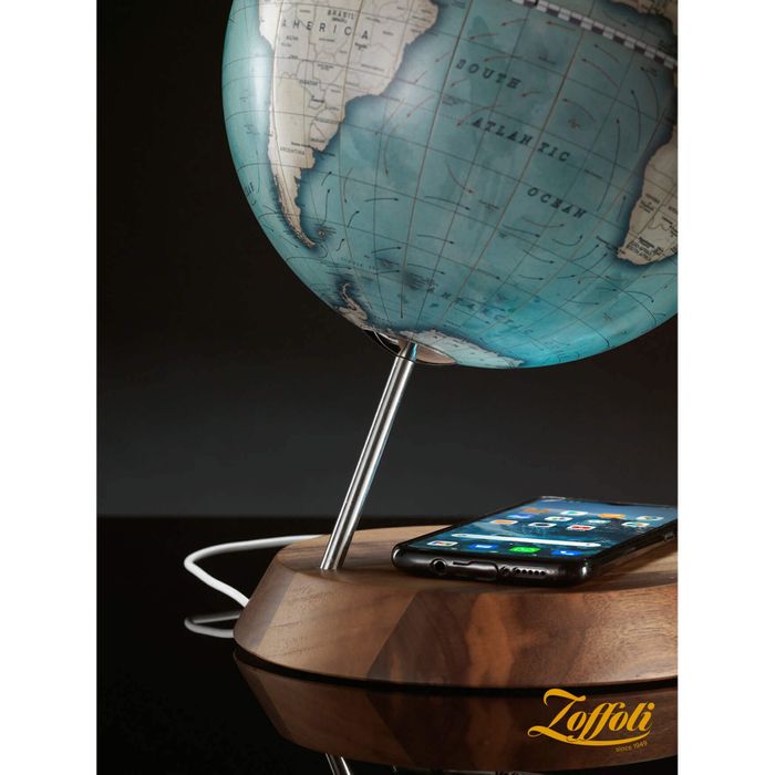 Bridge Blue Wireless Charging 23cm Desk Globe