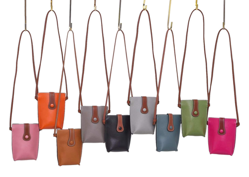 Genuine Leather Two-toned Mobile Bag