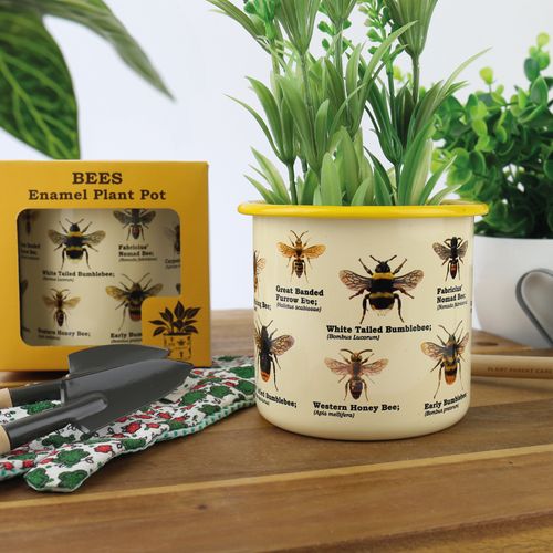 AW24 - Ecologie - Bees Enamel Plant Pot