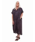 Geo Satin Kaftan Dress